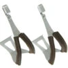 BLB Steel SB/SG Toe Clips W/leather - Silver -Bicycle Equip Store 0000915 blb steel sbsg toe clips wleather silver