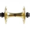 BLB Track Hub - Yellow Gold - Front -Bicycle Equip Store 0014820 blb track hub yellow gold front
