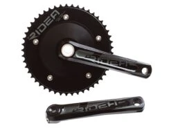 Ridea 3D Track Crank Arms - Black W/Titanium Axle