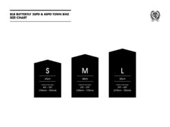 BLB Butterfly 3spd Town Bike - Black -Bicycle Equip Store 0037914 blb butterfly 3spd town bike black