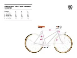 BLB Butterfly 3spd Town Bike - Sage Green -Bicycle Equip Store 0037917 blb butterfly 3spd town bike sage green