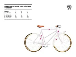 BLB Butterfly 3spd Town Bike - Natural Beige