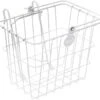 Wald 114 Compact Quick Release Basket - White -Bicycle Equip Store 0042656 wald 114 compact quick release basket white